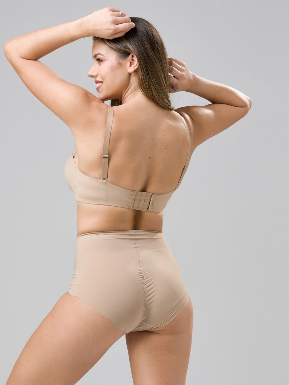 Secret Sense 11062 low cut strapless 2107 tummy control brief beige back 937x1249