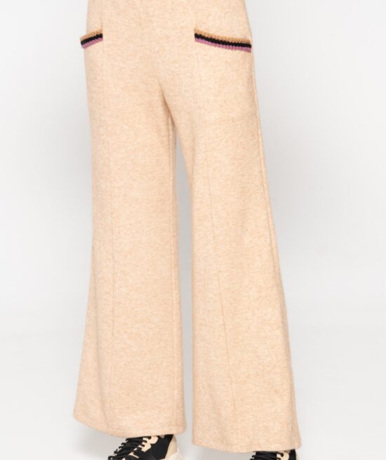 Captivated 8085 wide leg pants camel front