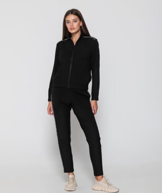 Elevated 8061 zip sweatshirt & 8063 sweatpants black close cut