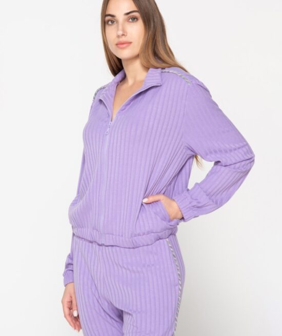 Elevated 8061 zip sweatshirt & 8063 sweatpants lilac close cut